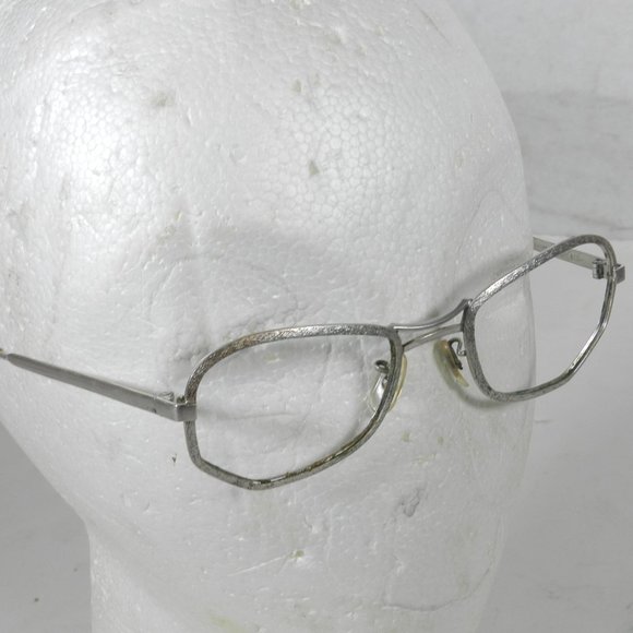 Vintage BAUSCH & LOMB Tooled Silver Eyeglasses Frame Made in West Germany - Picture 1 of 12